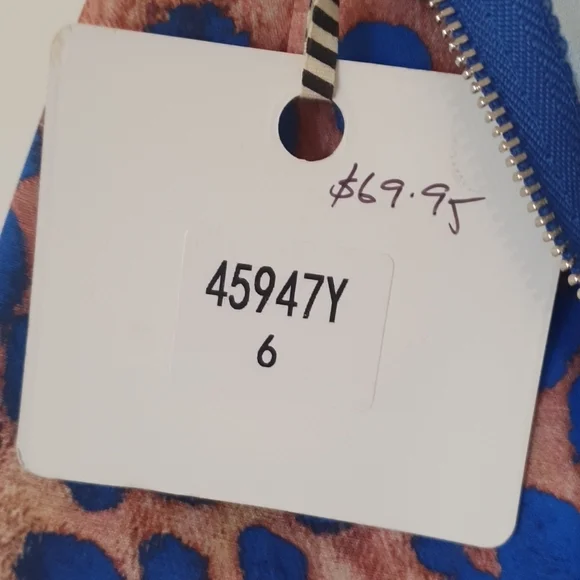 Angel Biba NEW Size 6 Dress Blue Tan RRP $69 - Picture 9 of 10